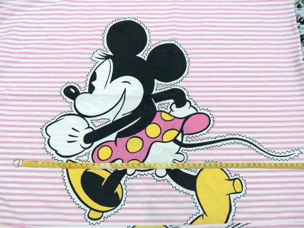 ミニーマウス 可愛いフリル付き・ヴィンテージ・ピロケース 枕カバー USA