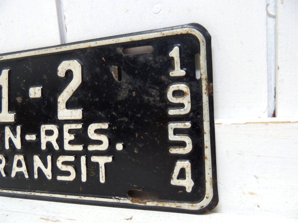 【IOWA】1-2 NON-RES.TRANSIT・1954年・ビンテージ・ナンバープレート・USA