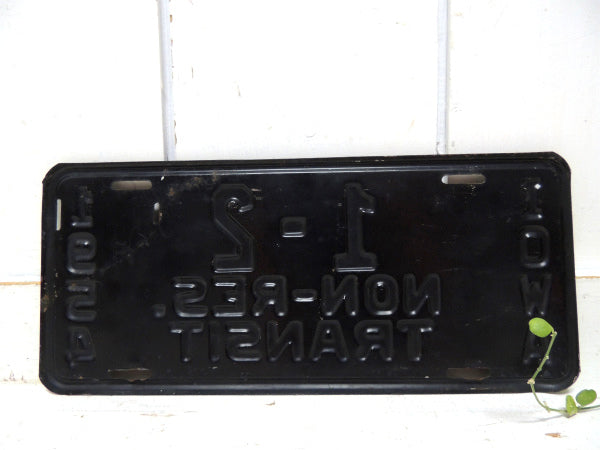 【IOWA】1-2 NON-RES.TRANSIT・1954年・ビンテージ・ナンバープレート・USA