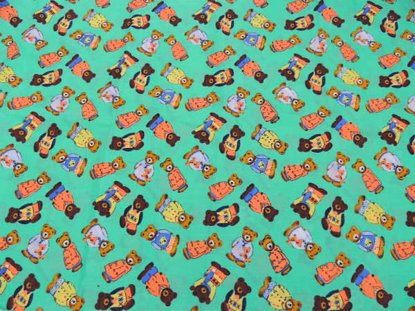 【テディベア】6種類のクマ・デッドストック未使用・ヴィンテージ・ファブリック/生地/テキスタイル