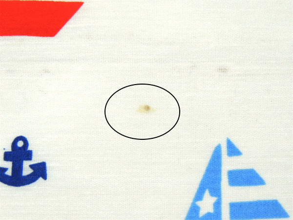 ヨット イカリ マリン柄 デッドストック ヴィンテージ ファブリック 生地 テキスタイル USA