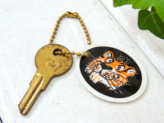 【エッソ・ESSO・1960's】TIGER・アドバタイジング・ビンテージ・キーホルダー・真鍮・鍵