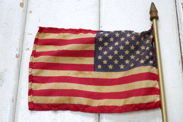 アメリカ合州国・木製ポール・星条旗・ヴィンテージ・卓上フラッグ・アメリカンフラッグ USA