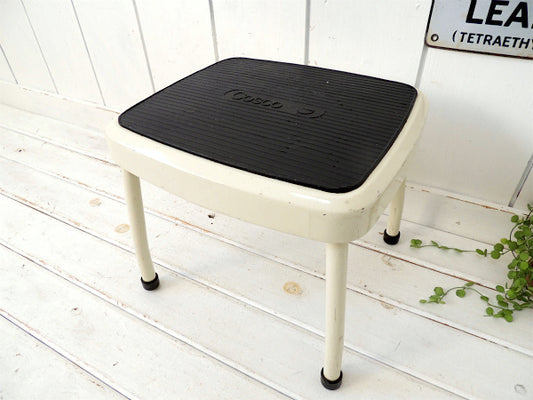 COSCO コスコ 白色・メタル製・ヴィンテージ・ステップツール 踏み台