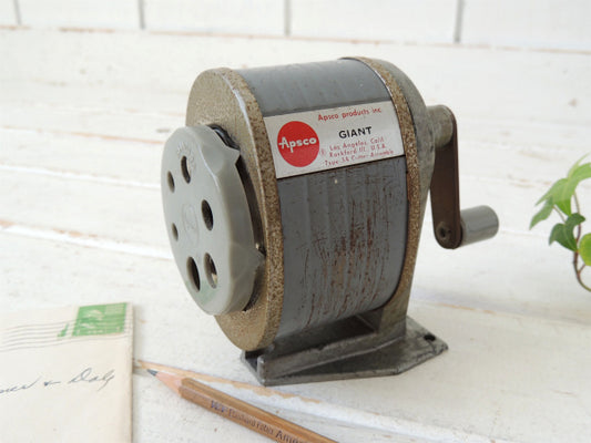【APSCO・GIANT】Calif・ヴィンテージ・ペンシルシャープナー・鉛筆削り・文房具・工業系