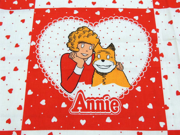 【ANNIE】アニー&サンディ・ハート柄・デッドストック・80'sヴィンテージ・ファブリック/生地
