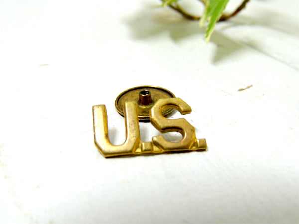 【U.S.・ミリタリー】スクリュー式・ビンテージ・US ARMY・ピンバッジ・ピンズ・金色