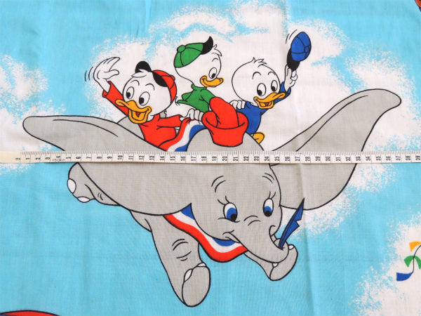 【ミッキー&フレンズ】ディズニー・飛行船・ヴィンテージ・カーテン/生地 USA