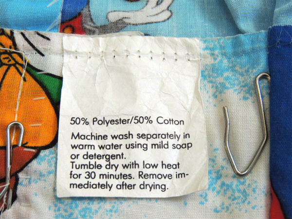 【ミッキー&フレンズ】ディズニー・飛行船・ヴィンテージ・カーテン/生地 USA