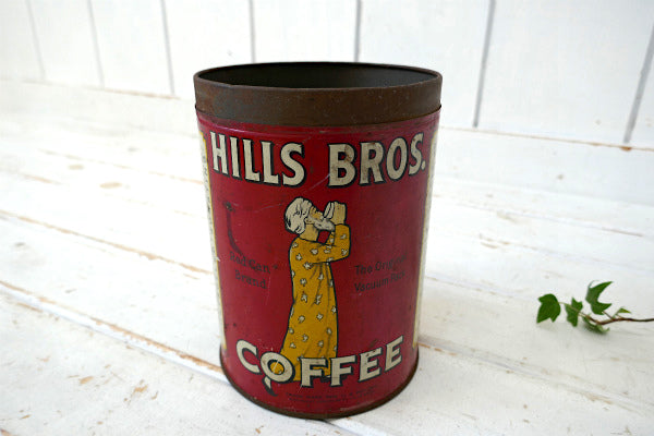 1920~1930s【HILLS BROS】ヒルスコーヒー・ビンテージ・コーヒー缶・店内ディスプレイ