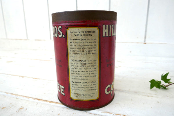 1920~1930s【HILLS BROS】ヒルスコーヒー・ビンテージ・コーヒー缶・店内ディスプレイ