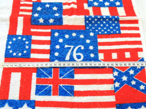 アメリカ&イギリス国旗柄・1976年・デッドストック・ヴィンテージ・フェイスタオル・タオル・コットン