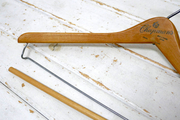 【Chapman's】カリフォルニア・ロゴ入り・ヴィンテージ・木製ハンガー・スーツハンガー USA