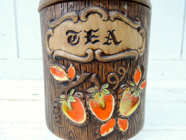 【トレジャークラフト】TEA・紅茶・セラミック製・ヴィンテージ・キャニスター/保存容器