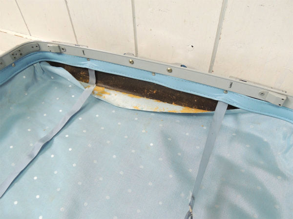 【サムソナイト】青色・キャスター付き・水玉柄・ヴィンテージ・スーツケース/トランク USA