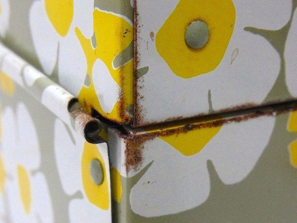 カラフルポップな花柄・ヴィンテージ・スチールケース/ファイルケース USA