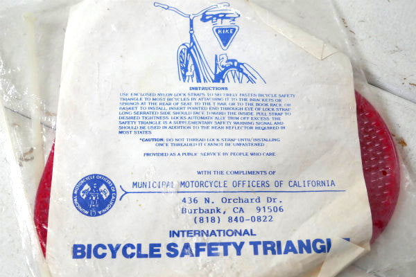 MMOC  カリフォルニア州 自転車 オートバイ デッドストック ヴィンテージ 反射板 リフレクター