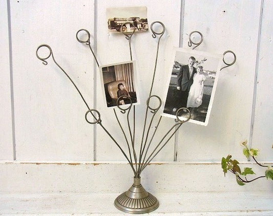 ヴィンテージ・ワイヤーカードホルダー/フォトスタンド USA