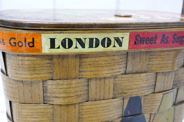 Caro Nan ヨーロッパ トラベルシリーズ 1973年 木製 ヴィンテージ カロナンバスケット