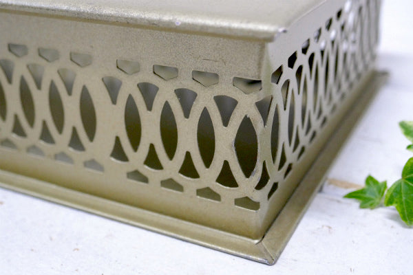 プードル&エッフェル塔 メタル製 50's ヴィンテージ ティッシュケース ティッシュボックス