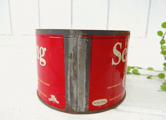 【Schilling COFFEE】サンフランシスコ・ティン製・ヴィンテージ・コーヒー缶・ブリキ缶