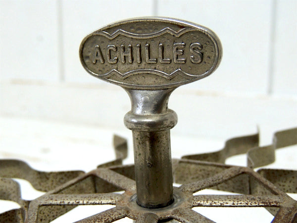 【ACHILLES】8個・アキレス社・スチール製・回転式・アンティーク・スタンプホルダー