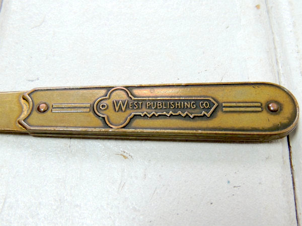【WEST PUBLISHING】鍵モチーフ・真鍮製・ヴィンテージ・ペーパーナイフ/レターオープナー