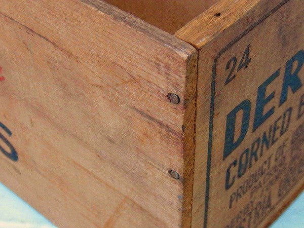 【DERBY】コンビーフ・ヴィンテージ・ウッドボックス/木箱/ガレージ USA