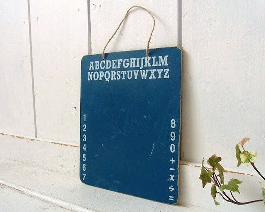 アルファベット&数字入り・ヴィンテージ・黒板/チョークボード USA