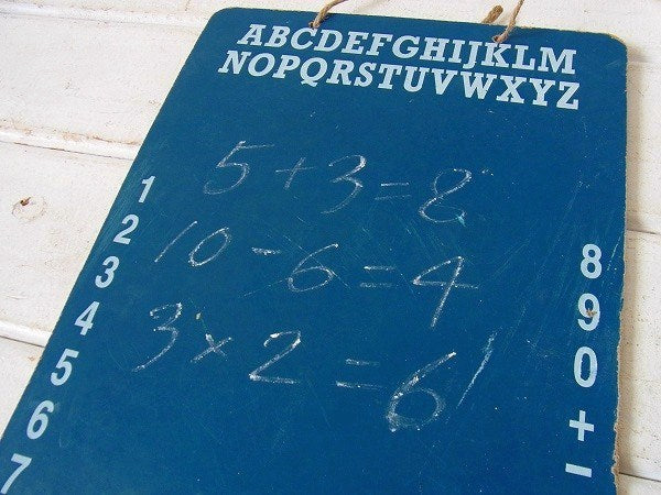 アルファベット&数字入り・ヴィンテージ・黒板/チョークボード USA