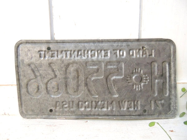 1971's・H 55066 ニューメキシコ・USA・トラック・ビンテージ・ナンバープレート・アメ車