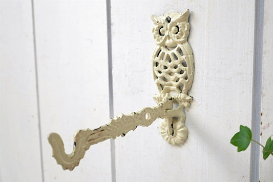 フクロウ・キャストアイアン製・70'sヴィンテージ・フック・ウォールフック・スイングフック・レトロ