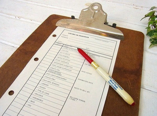 【SAUNDERS】ヴィンテージ・クリップボード/バインダー USA