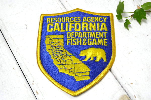 カリフォルニア FISH&GAME ビンテージ 刺繍 ワッペン デッドストック US ファッション