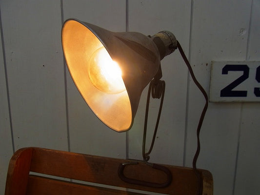 【LEVITON】アルミ製・ヴィンテージ・クリップライト/ポータブルランプ/照明 USA