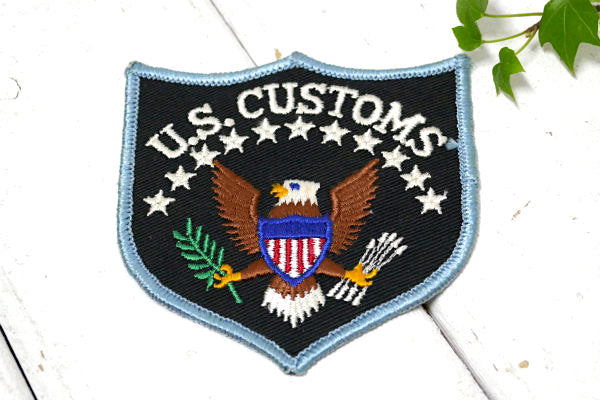 U.S. CUSTOMS アメリカ合衆国税関・国境警備局・イーグル・ヴィンテージ・刺繍・ワッペン