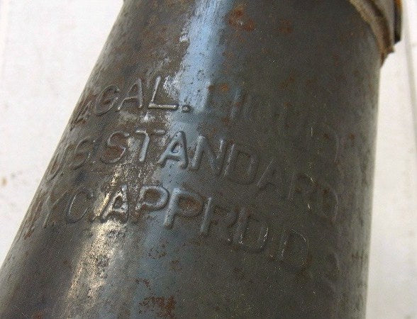 【U.S. STANDARD】1/4ガロン・ブリキ製・ヴィンテージ・オイルジャグ/水差し USA