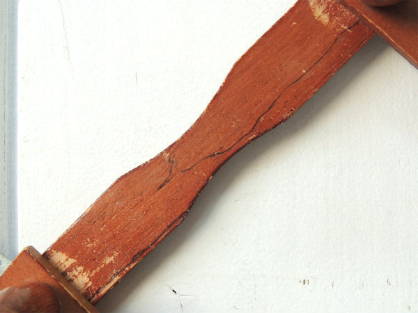 【レトロ可愛いデザイン】古い木製・ジャバラ式・アンティーク・ハットラック/コートフック USA