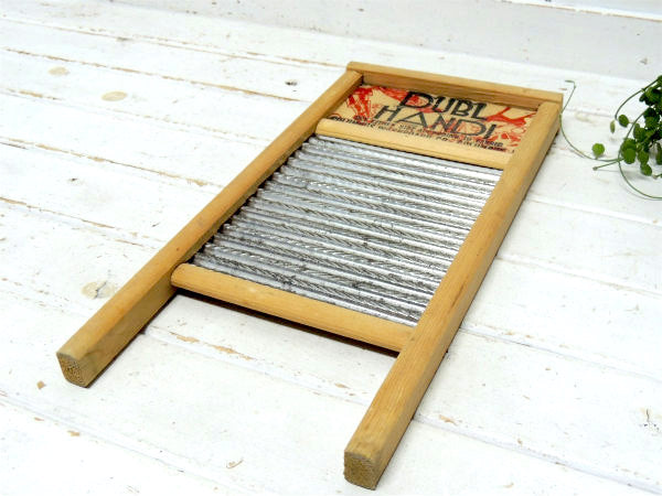 【DUBL HANDI】木製・ヴィンテージ・ウォッシュボード・洗濯板・USA・店内装飾・カントリー