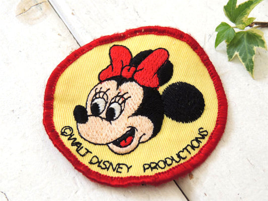 ミニーマウス・ウォルト・ディズニー・アドバタイジング・ヴィンテージ・刺繍・ワッペン