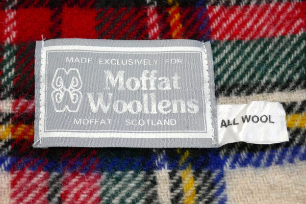 Moffat Woollens スコットランド ウール100% ヴィンテージ ブランケット ひざ掛け