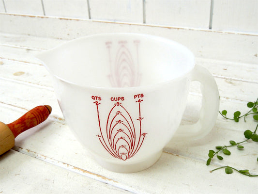 【タッパーウェア】2クォート・白色・70’sヴィンテージ・メジャーカップ/計量ボウル USA