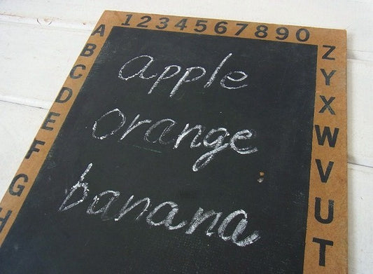 数字&アルファベット入り・小さなヴィンテージ・黒板/チョークボード USA