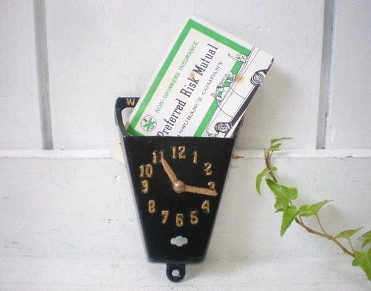 【WILL RETURN】アイアン製・小さな・アンティーク・クロックサイン・USA・看板