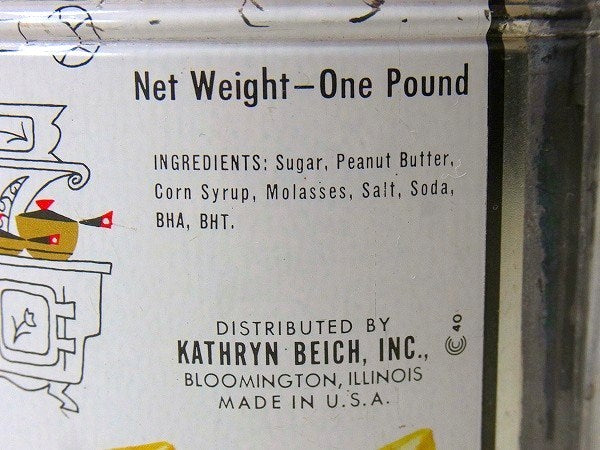 Kathryn Beich キャンディ フタ付き ヴィンテージ・ティン缶 ブリキ缶 USA