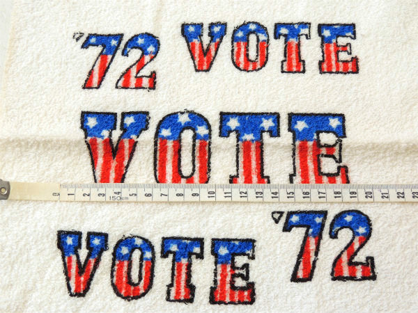 VOTE 1972年 星条旗 デッドストック ヴィンテージ ハンド タオル コットン100% USA