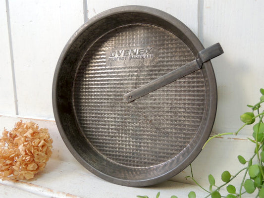 【OVENEX】ティン製・スライダー付き・アンティーク・パイ皿/パイプレート・USA・キッチン雑貨