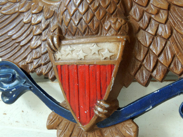 【翼を広げたイーグル】大きな看板・ビンテージ・壁飾り・ウォールデコ・鷲・USA・メタル製・アメリカン