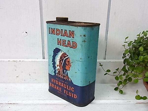 【INDIAN　HEAD】インディアンヘッド・ヴィンテージ・ブレーキオイル缶　USA