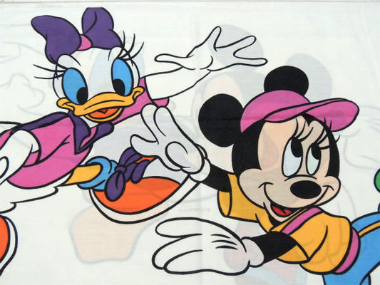 【ミッキー&ミニー&ドナルドダック&デイジーダック】ヴィンテージ・USEDピロケース/枕カバー